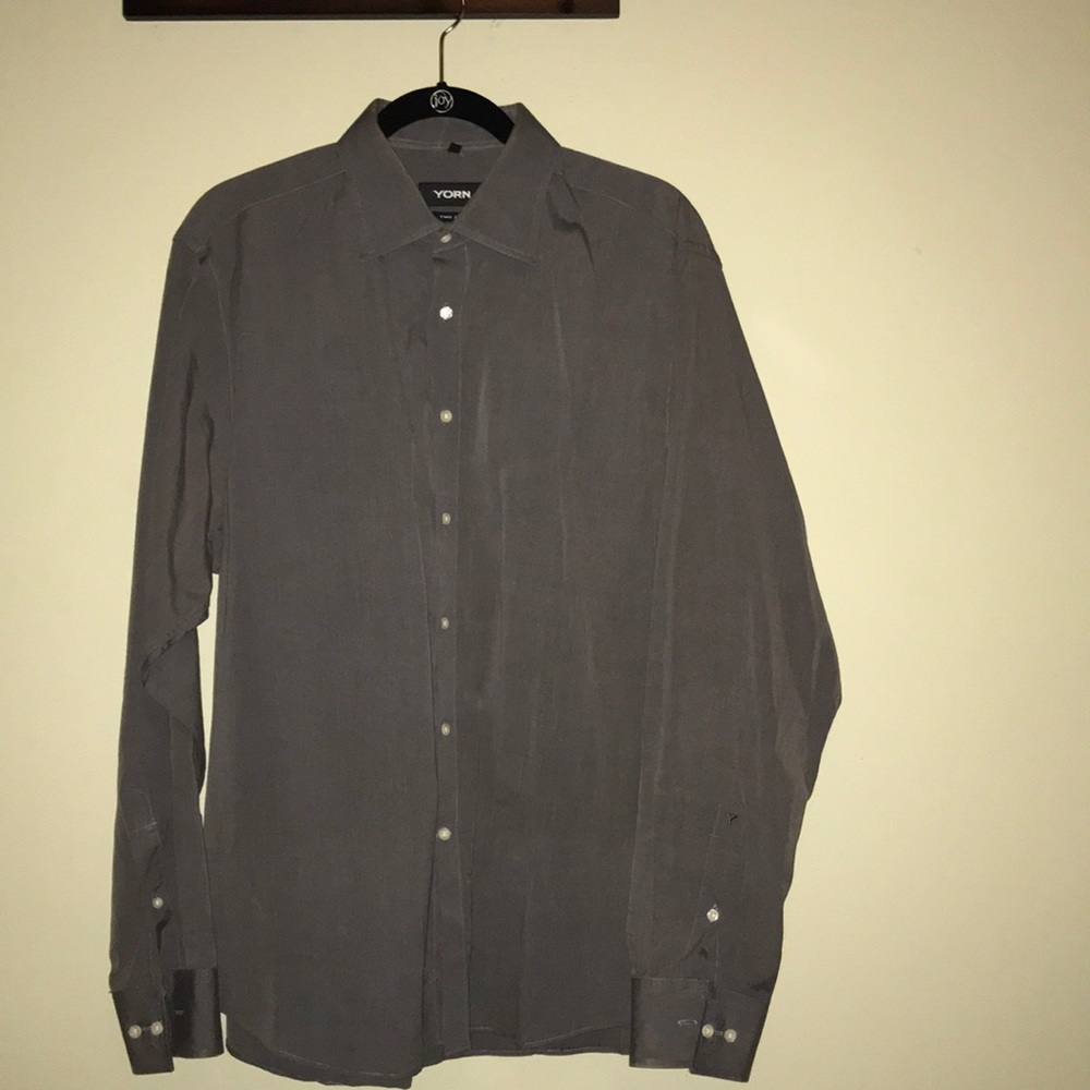 YORN Grey Men’s Dress Shirt